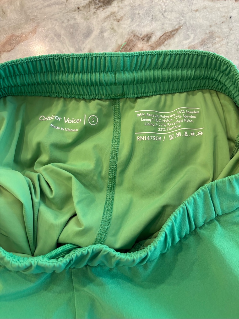 Outdoor Voices Green Running Lined Small Athletic Wear - Picture 4 of 7